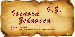 Isidora Zekavica vizit kartica